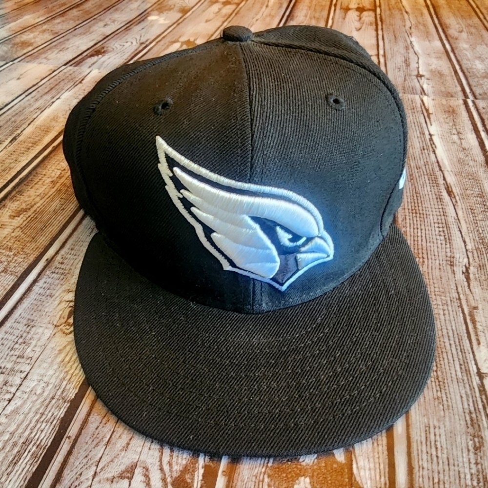 59Fifty New Era NFL Arizona Cardinals Blackout Hat Size 7 3/8